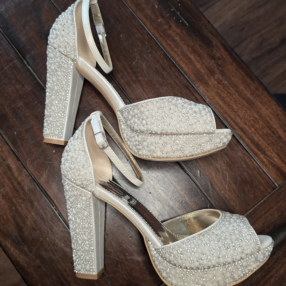 Elegant Pearl Embellished Heels